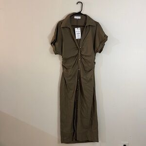 Zara Olive Midi Dress